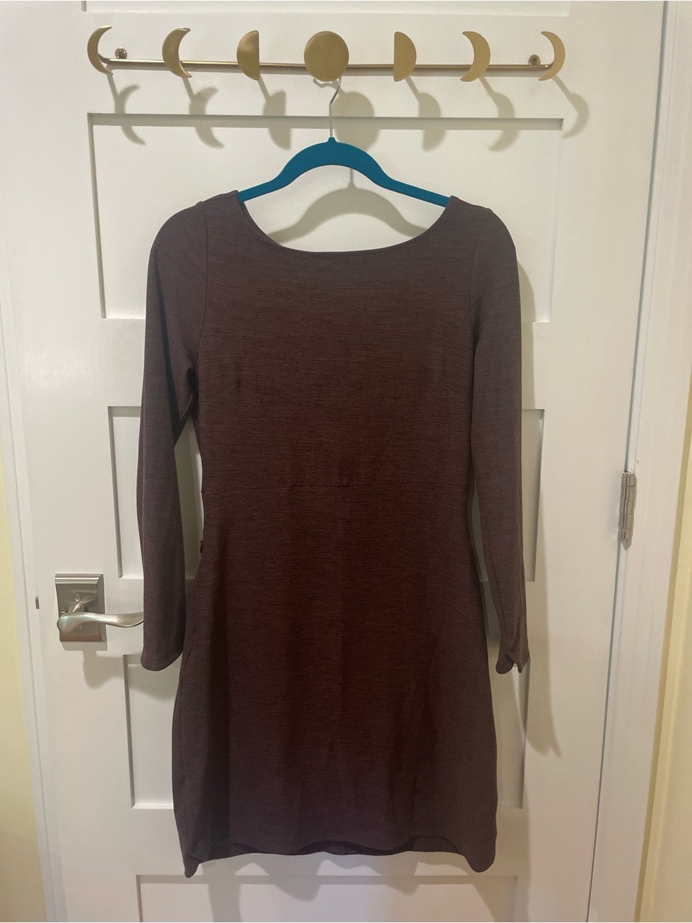 Toad&Co Long Sleeve Brown Knit Shift Dress